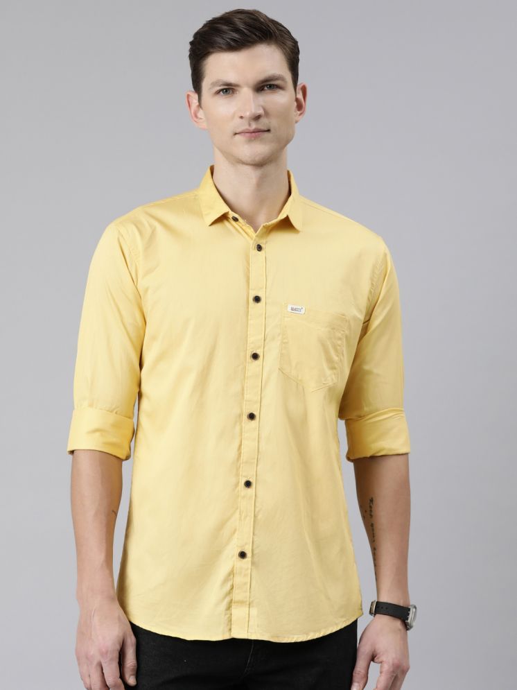     			MAJESTIC MAN 100% Cotton Slim Fit Solids Full Sleeves Men's Casual Shirt - Yellow ( Pack of 1 )