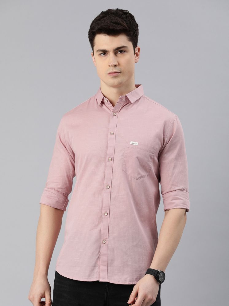     			MAJESTIC MAN 100% Cotton Slim Fit Solids Full Sleeves Men's Casual Shirt - Pink ( Pack of 1 )