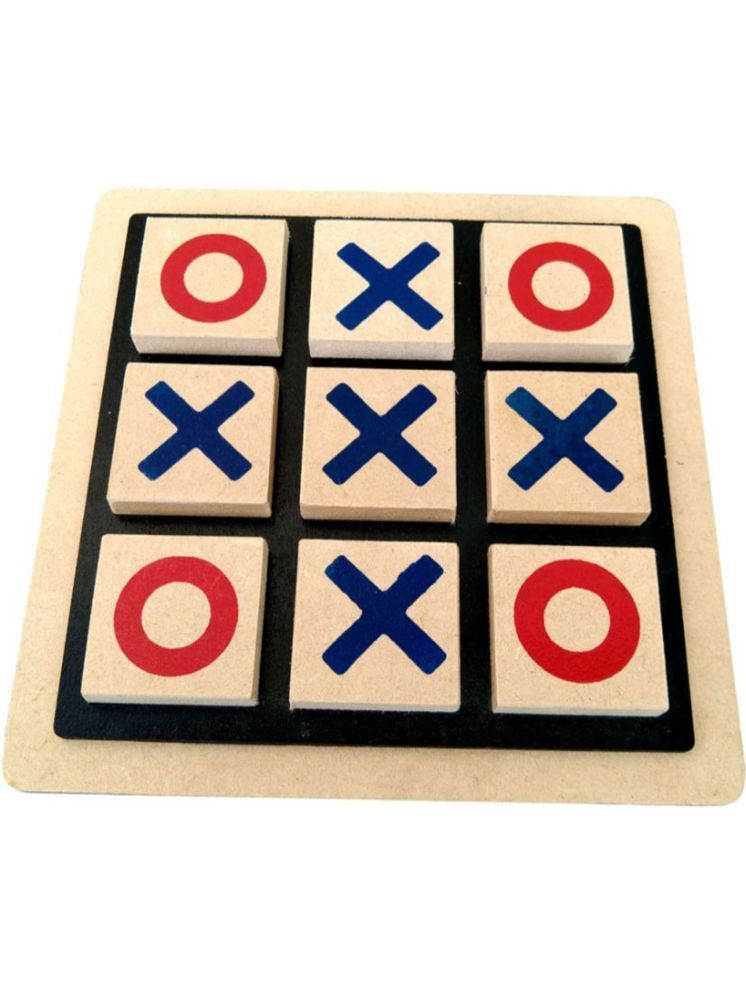     			S.S.B Tic Tac Toe Game Board A Classical Family Puzzle Game for Kids Zero and Cross Wooden Game Table Brain Teaser Board Games for Education XO Table Toy