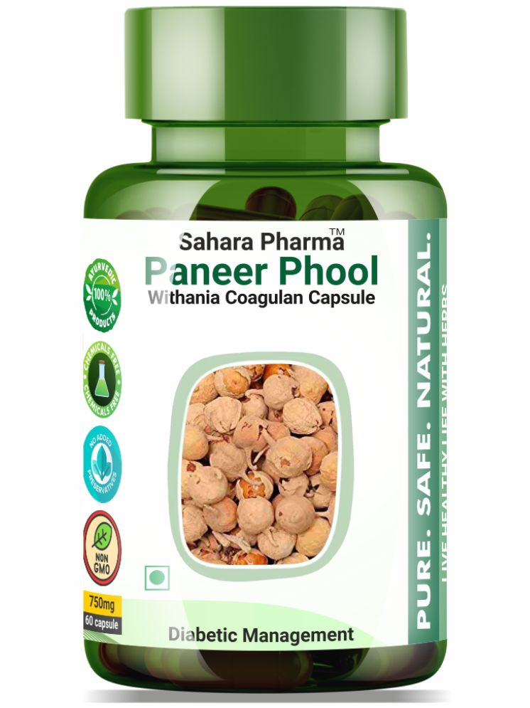     			Sahara Pharma Paneer Phool -  Withania coagulans Capsule 60 no.s Pack Of 1