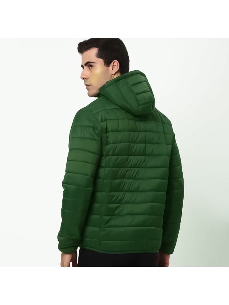     			Shopeleven Polyester Men's Puffer Jacket - Green ( Pack of 1 )