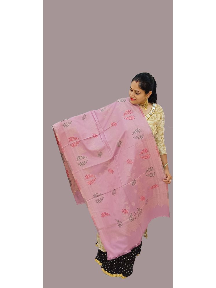     			Sprha Pink Embroidered Shawl - ( Pack of 1 )