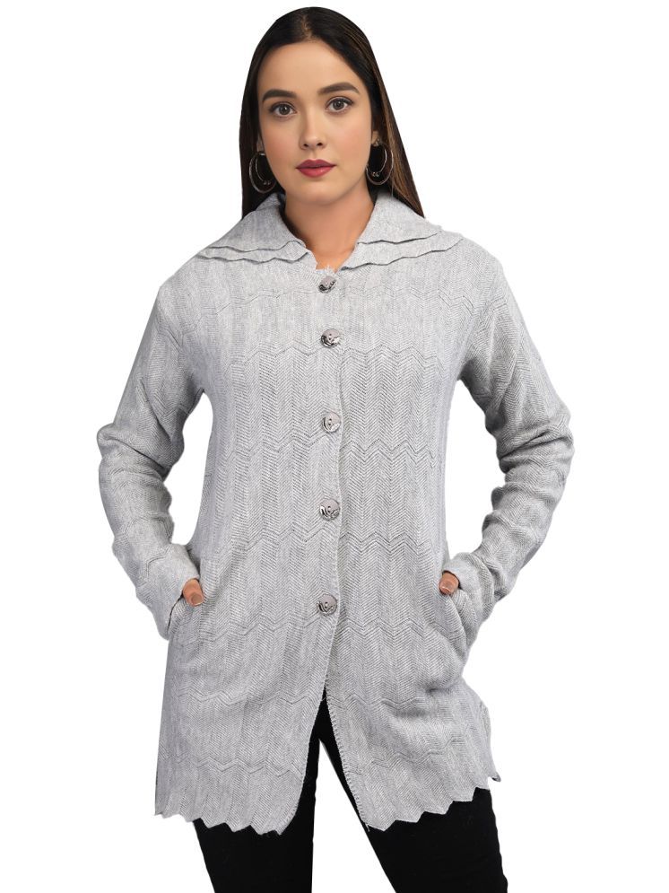     			tysort Acrylic Regular Collar Women's Buttoned Cardigans - Grey ( )