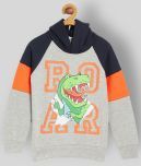 Lazy Shark Pack of 1 Boys Fleece Sweatshirt ( Grey )