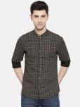 The Indian Garage Co Men Black & Beige Printed Casual Shirt