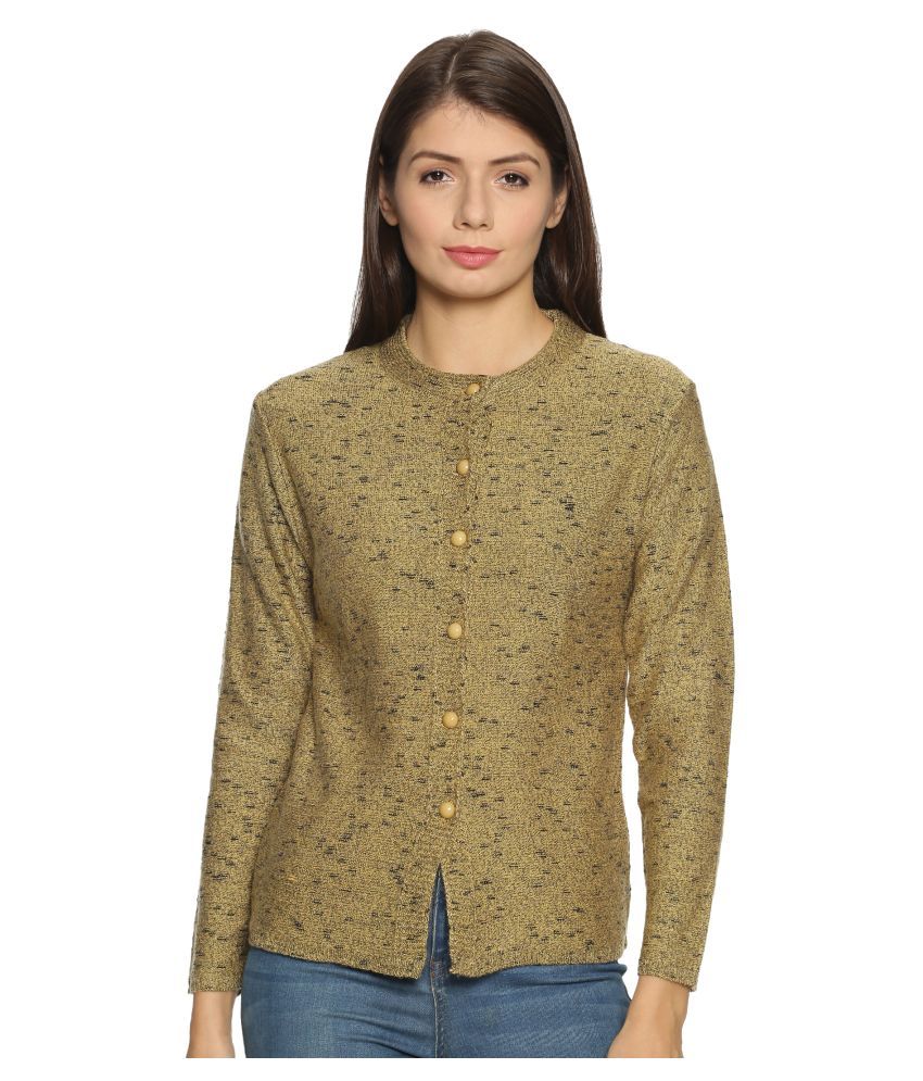     			Clapton Acrylic Gold Buttoned Cardigans -