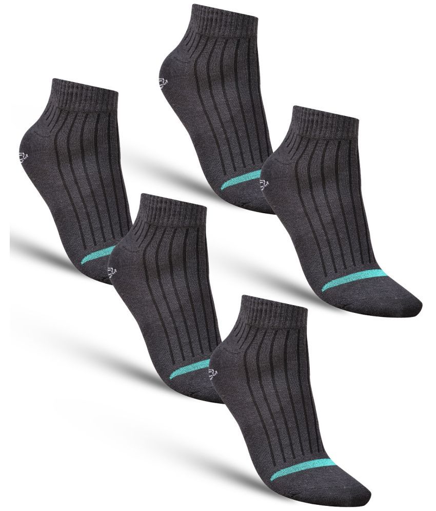     			Dollar - Cotton Men's Striped Navy Blue Ankle Length Socks ( Pack of 5 )