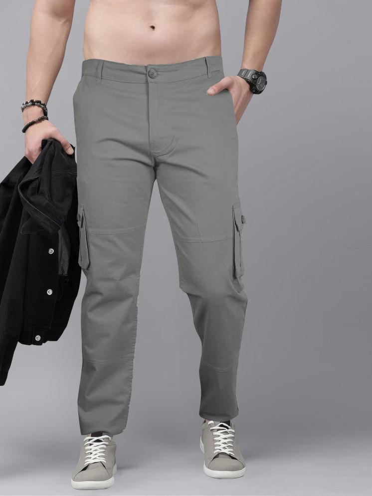     			JB JUST BLACK Regular Flat Men's Cargos - Grey ( Pack of 1 )