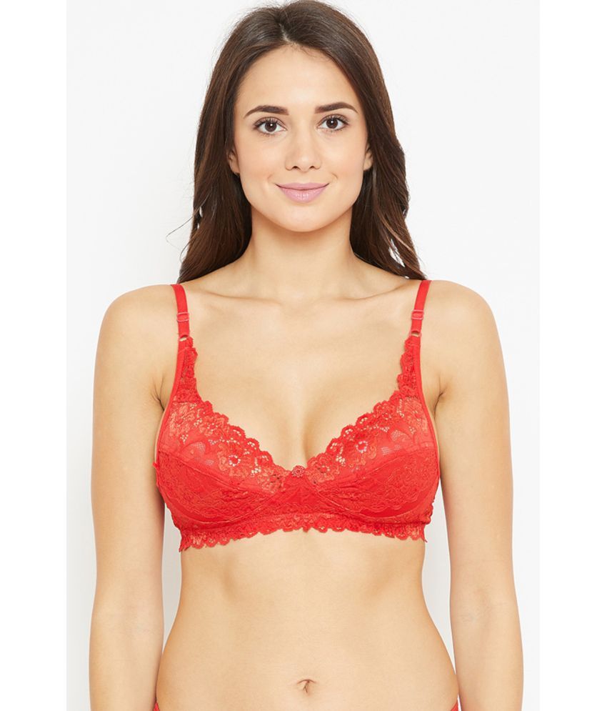     			N-Gal Nylon Non Padded Women's Shaping Bra ( Red )