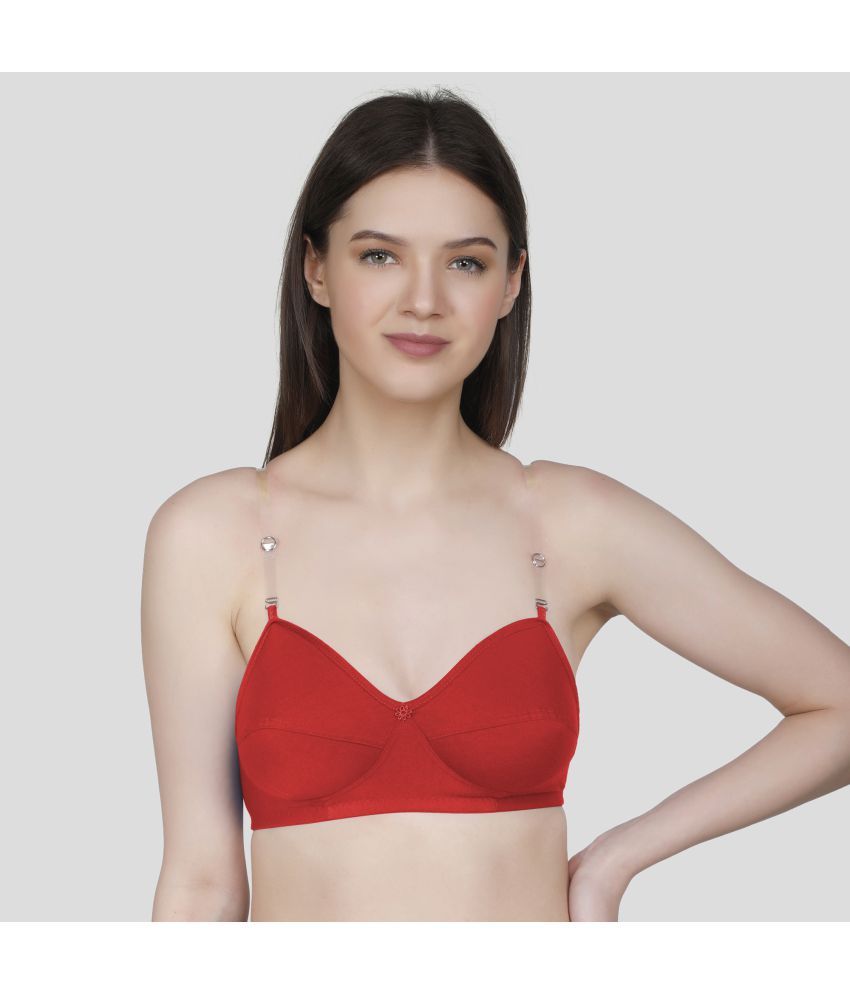     			TCG Cotton Blend Non Padded Women's Push Up Bra ( Red )