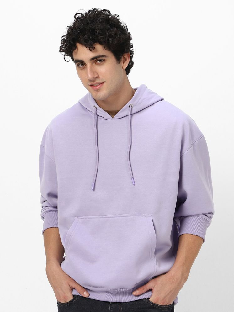     			Urbano Fashion Cotton Blend Hooded Men's Sweatshirt - Mauve ( Pack of 1 )