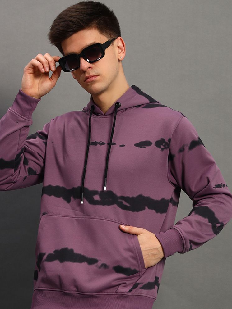     			stelvin Cotton Blend Hooded Men's Sweatshirt - Purple ( Pack of 1 )