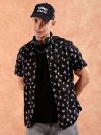 The Indian Garage Co Men Black Slim Fit Printed Casual Shirt