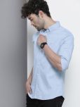 The Indian Garage Co Men Blue Slim Fit Cotton Casual Shirt