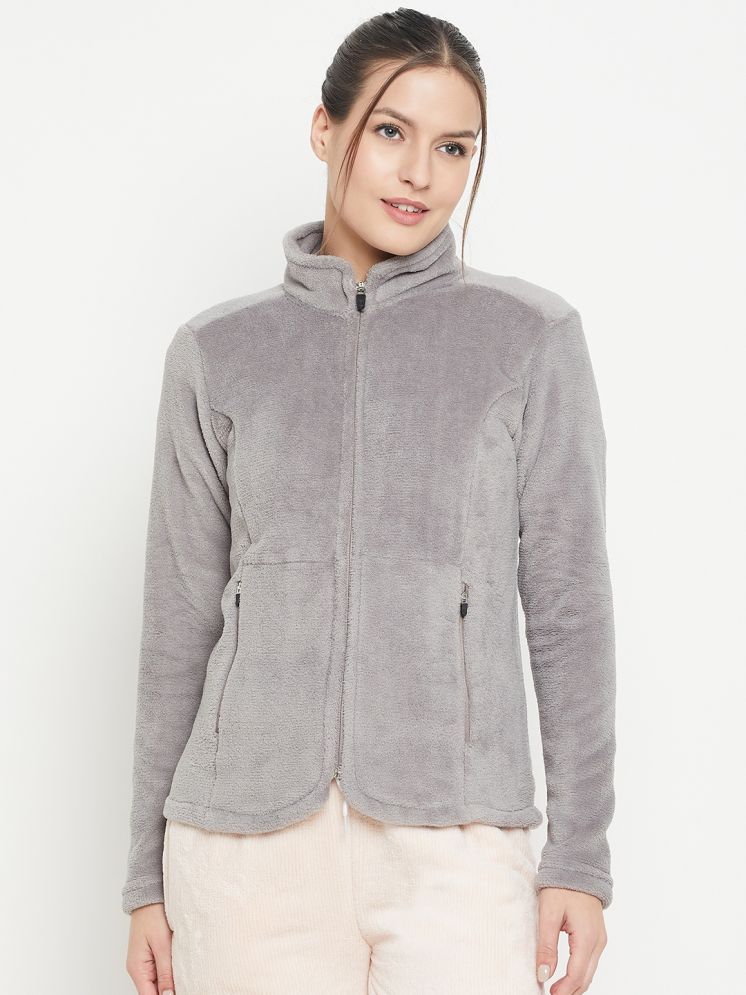     			Camey Fleece Women's Zippered Sweatshirt ( Grey )