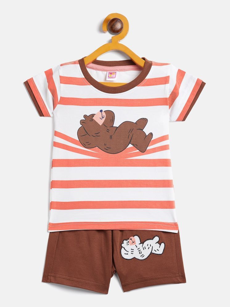     			Camey Pack of 1 Baby Boys Cotton T-Shirt & Shorts ( Brown )