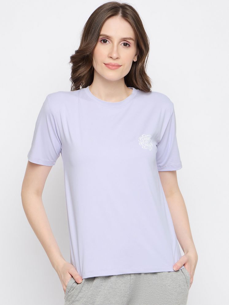     			Camey Pack of 1 Cotton Blend Women's T-Shirt ( Purple )