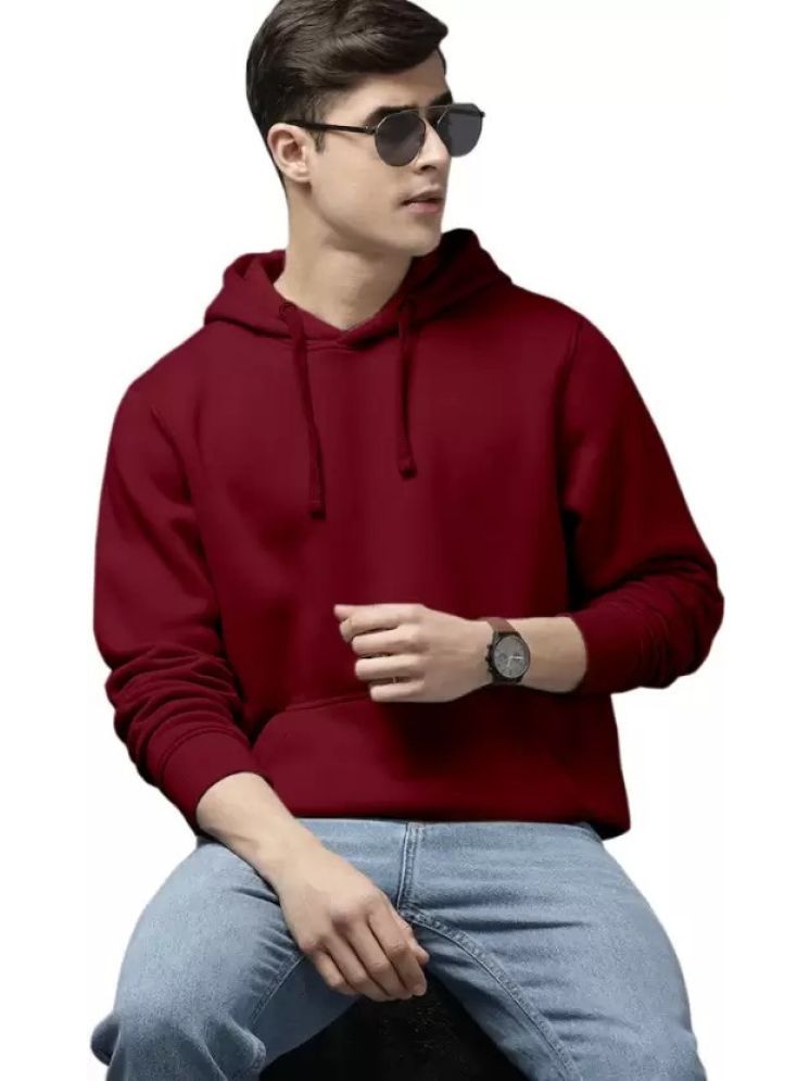     			Comio Cotton Blend Hooded Men's Sweatshirt - Maroon ( Pack of 1 )