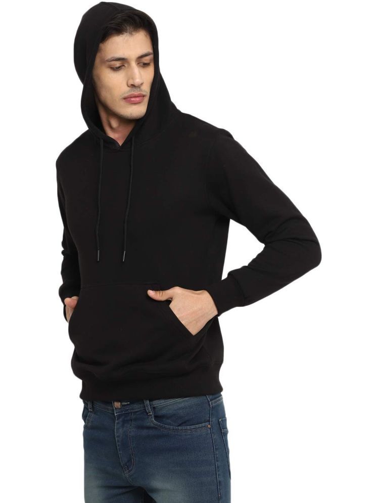     			Comio Cotton Blend Hooded Men's Sweatshirt - Black ( Pack of 1 )