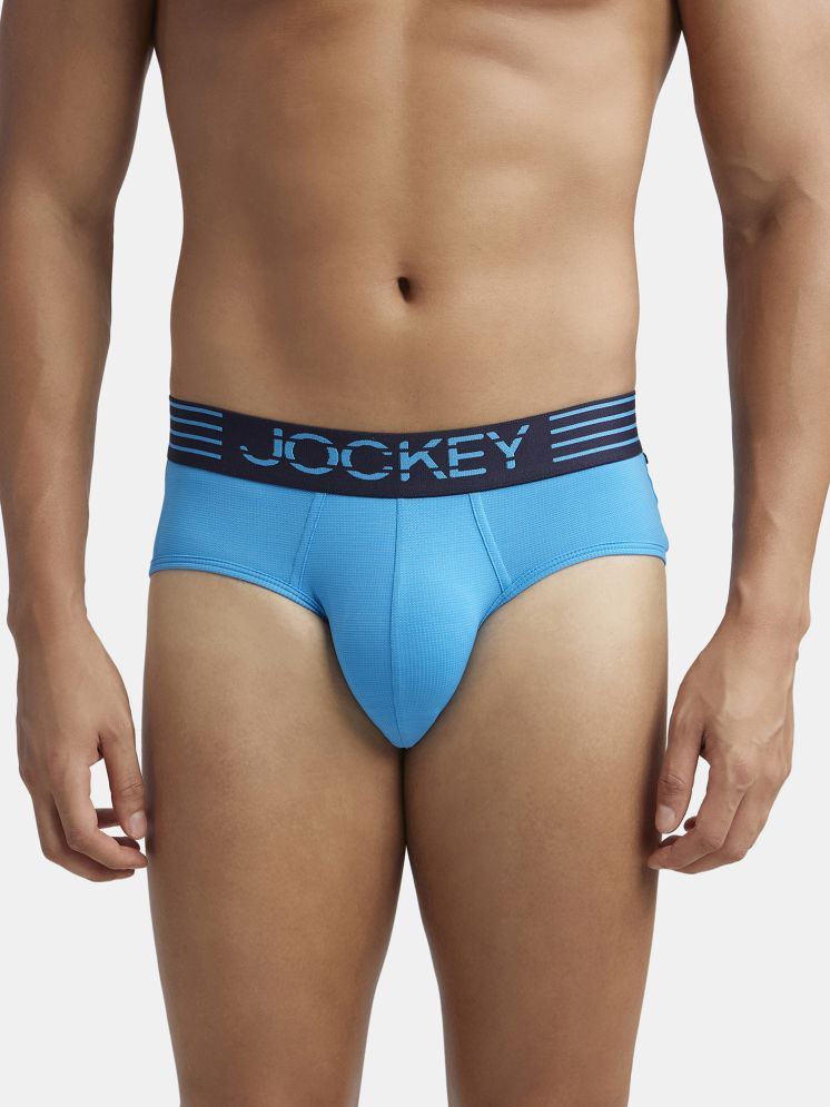     			Jockey MM04 Men's Microfiber Mesh Elastane Performance Brief with StayDry Technology - Tropical Sea