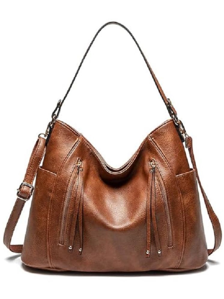     			SAKWOODS Hobo Bag PU Set of 1 ( Rust )