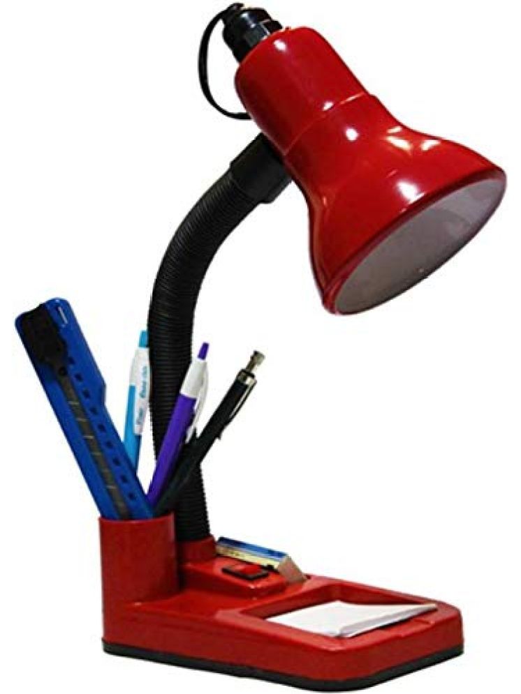     			SPARKWORLD Red Study Table Lamp ( Pack of 1 )