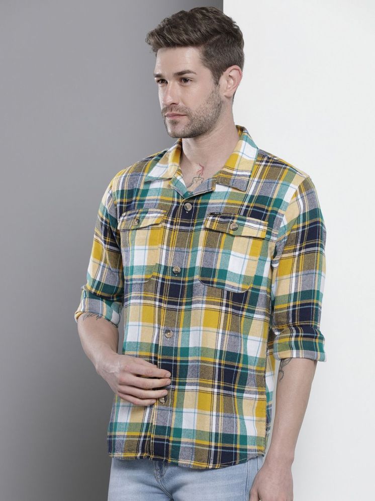     			The Indian Garage Co Men Twill Tartan Checked Casual Shirt