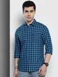 The Indian Garage Co Checked Pure Cotton Casual T-Shirt