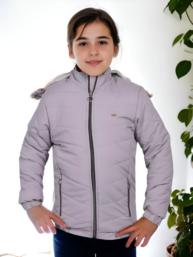     			PPTHEFASHIONHUB Girls Polyester Quilted & Bomber For ( Pack of 1 , Grey )