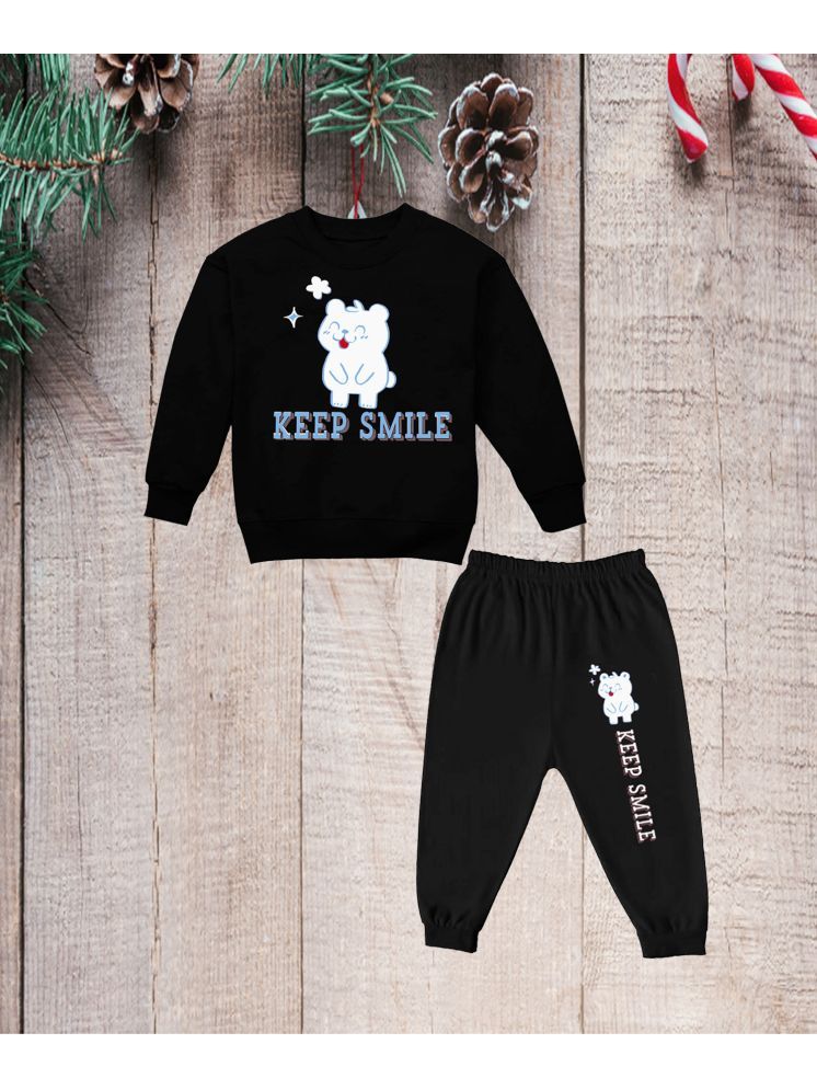     			RBF84 Pack of 1 Boys Fleece Sweatshirt & Trackpant ( Black )