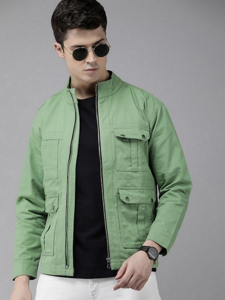     			VOXATI Denim Men's Denim Jacket - Green ( Pack of 1 )