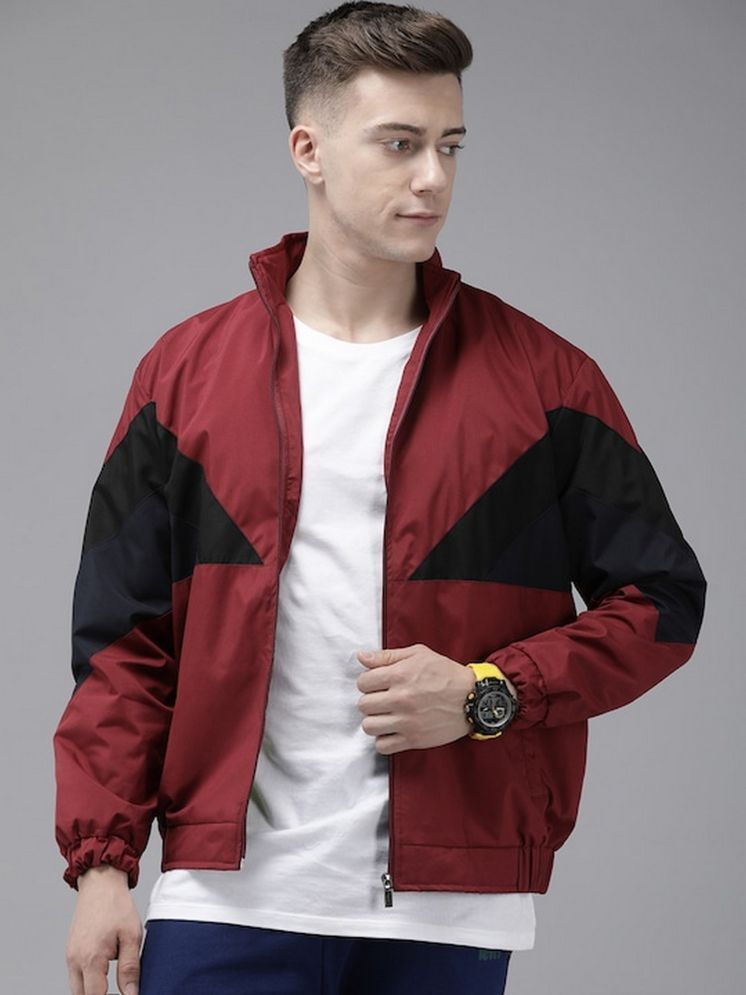     			VOXATI Polyester Men's Quilted & Bomber Jacket - Maroon ( Pack of 1 )