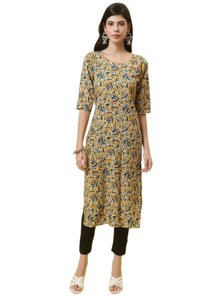     			1 Stop Fashion Pack of 1 Crepe Printed Straight Women's Kurti - ( Green )