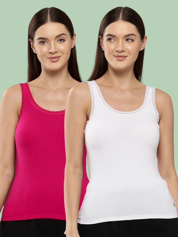     			Leading Lady Pack of 2 Camisole/ Tank Top Cotton Blended Camisoles ( Pink )