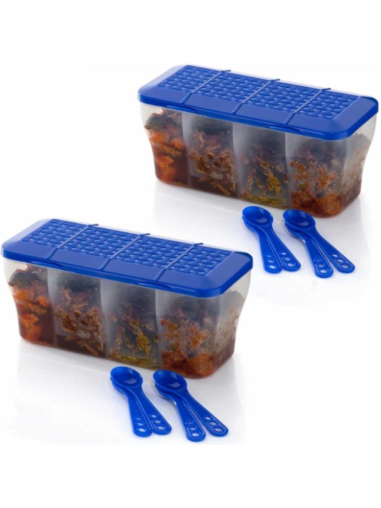     			Metrolife Kitchen Organizer Plastic Blue Spice Container ( Set of 2 )