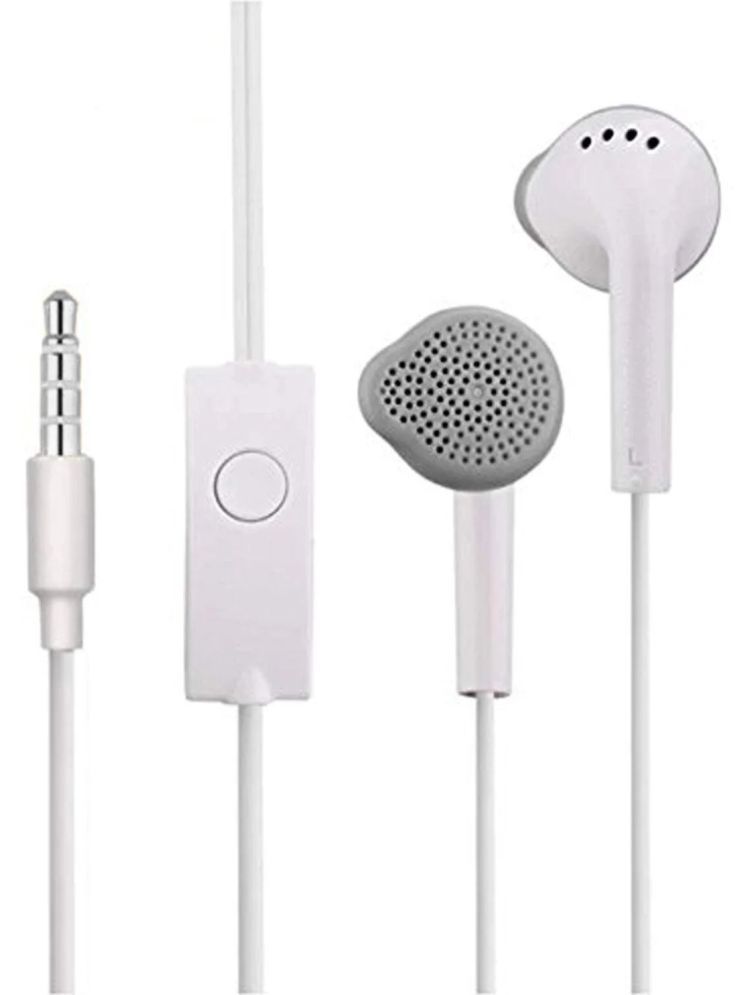     			Aiden's Collection Wired Earphones 3.5 mm Wired Earphone In Ear Light Weight White