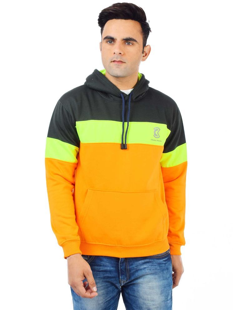     			Chanda Khuba Cotton Blend Hooded Men's Sweatshirt - Mustard ( Pack of 1 )