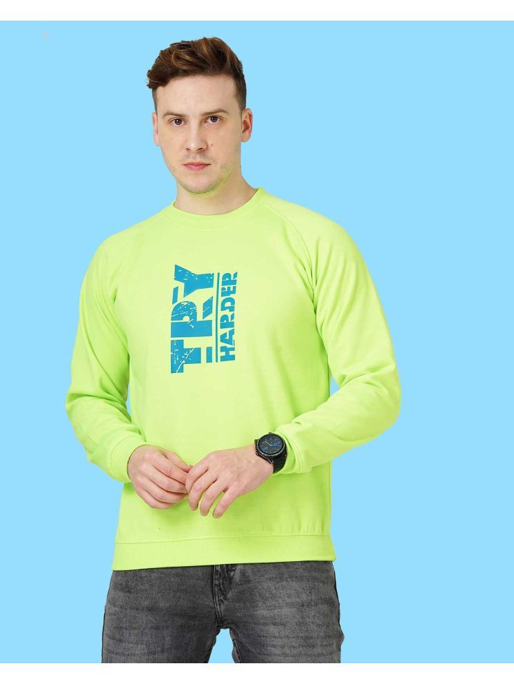     			Chanda Khuba Cotton Blend Hooded Men's Sweatshirt - Fluorescent Green ( Pack of 1 )