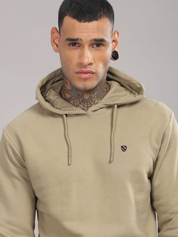     			Merriment Fleece Hooded Men's Sweatshirt - Beige ( Pack of 1 )