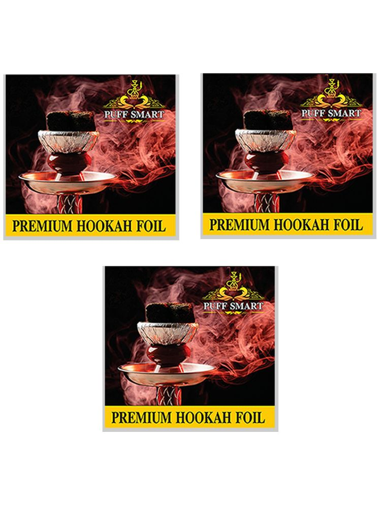     			Puff Smart Foil Paper Pre-Cut Square Sheets ( Pack Of 2 ) 0.7 inch Aluminium Hookah  (Silver)