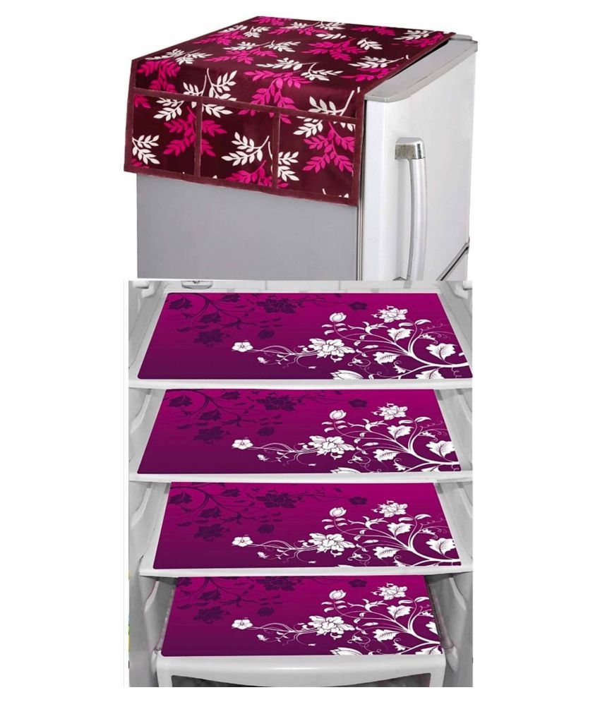     			Shaphio Set of 5 Polyester Pink Fridge Top Cover