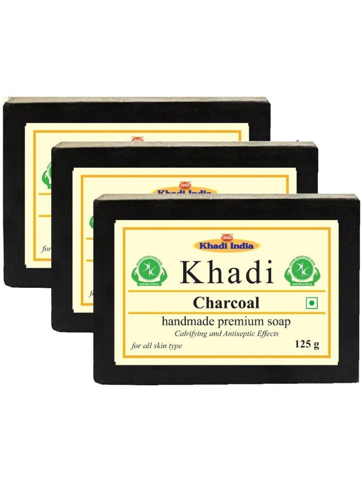     			Premium Khadi Freshness Charcoal Soap for All Skin Type ( Pack of 3 )