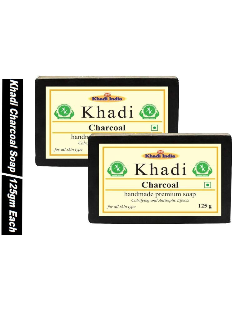     			Premium Khadi Freshness Charcoal Soap for All Skin Type ( Pack of 2 )