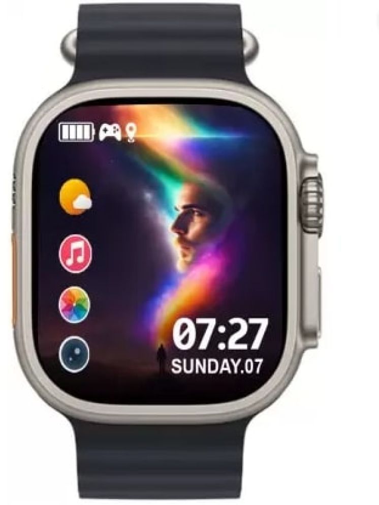     			Shopic Point T800 ultra smart watch BT Calling Black Smart Watch