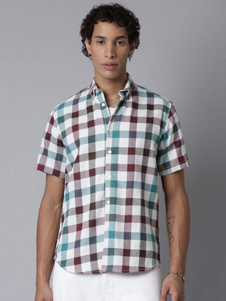     			roller fashions 100% Cotton Slim Fit Checks Half Sleeves Men's Casual Shirt - Multicolor ( Pack of 1 )