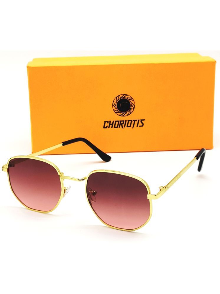     			CHORIOTIS Gold Square Sunglasses ( Pack of 1 )