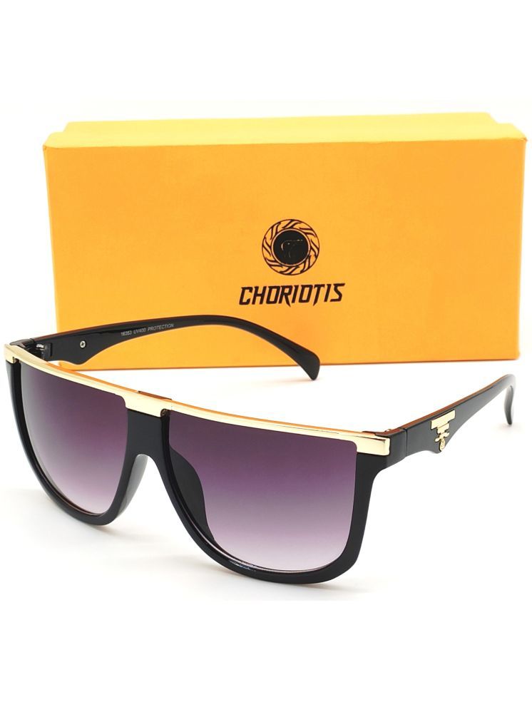     			CHORIOTIS Gold Visor Sunglasses ( Pack of 1 )