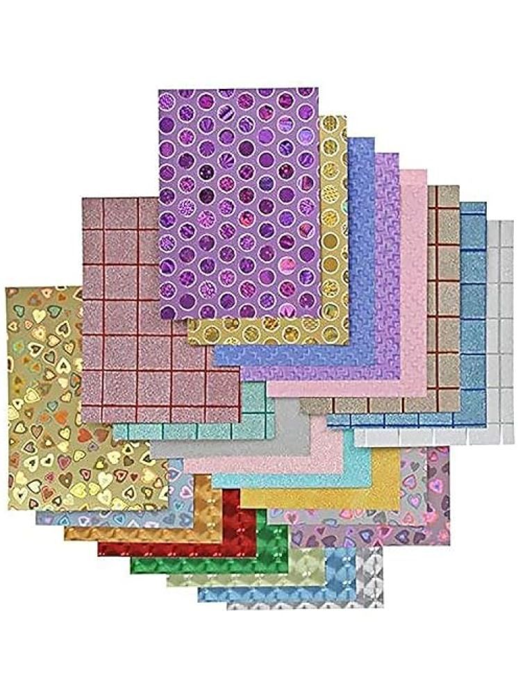     			Eclet A4 Size Printed Decorative Sticker Sheet Paper Pre Printed Paper for Notebooks, Gifts, Paintings etc Pack of 10 Sheets (80GSM)C