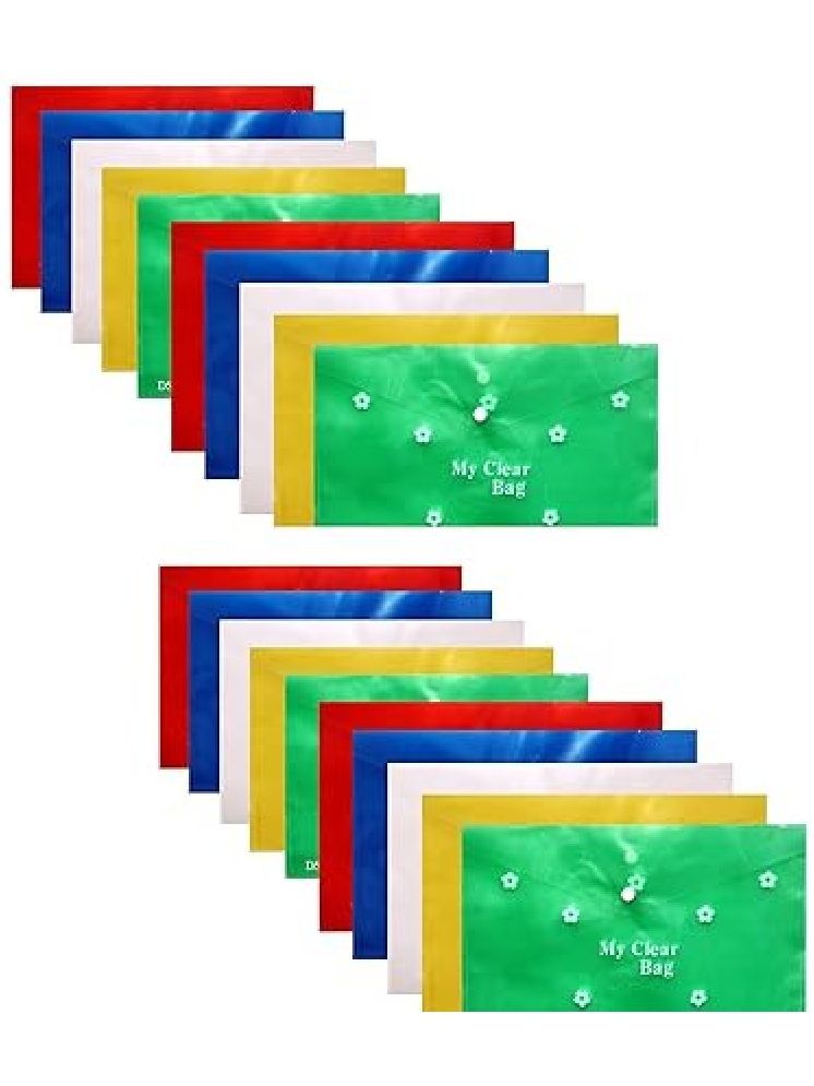     			Eclet Multicolor My Clear Bag Folder ( Pack of 20 )