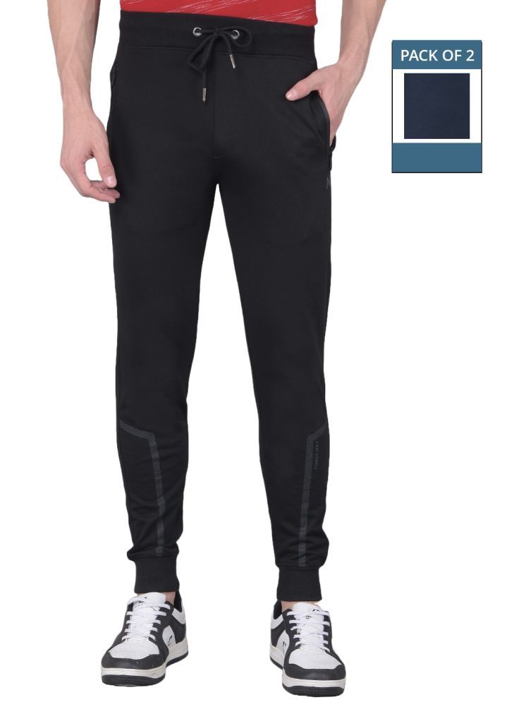     			Force NXT Navy Blue Cotton Men's Joggers ( Pack of 2 )